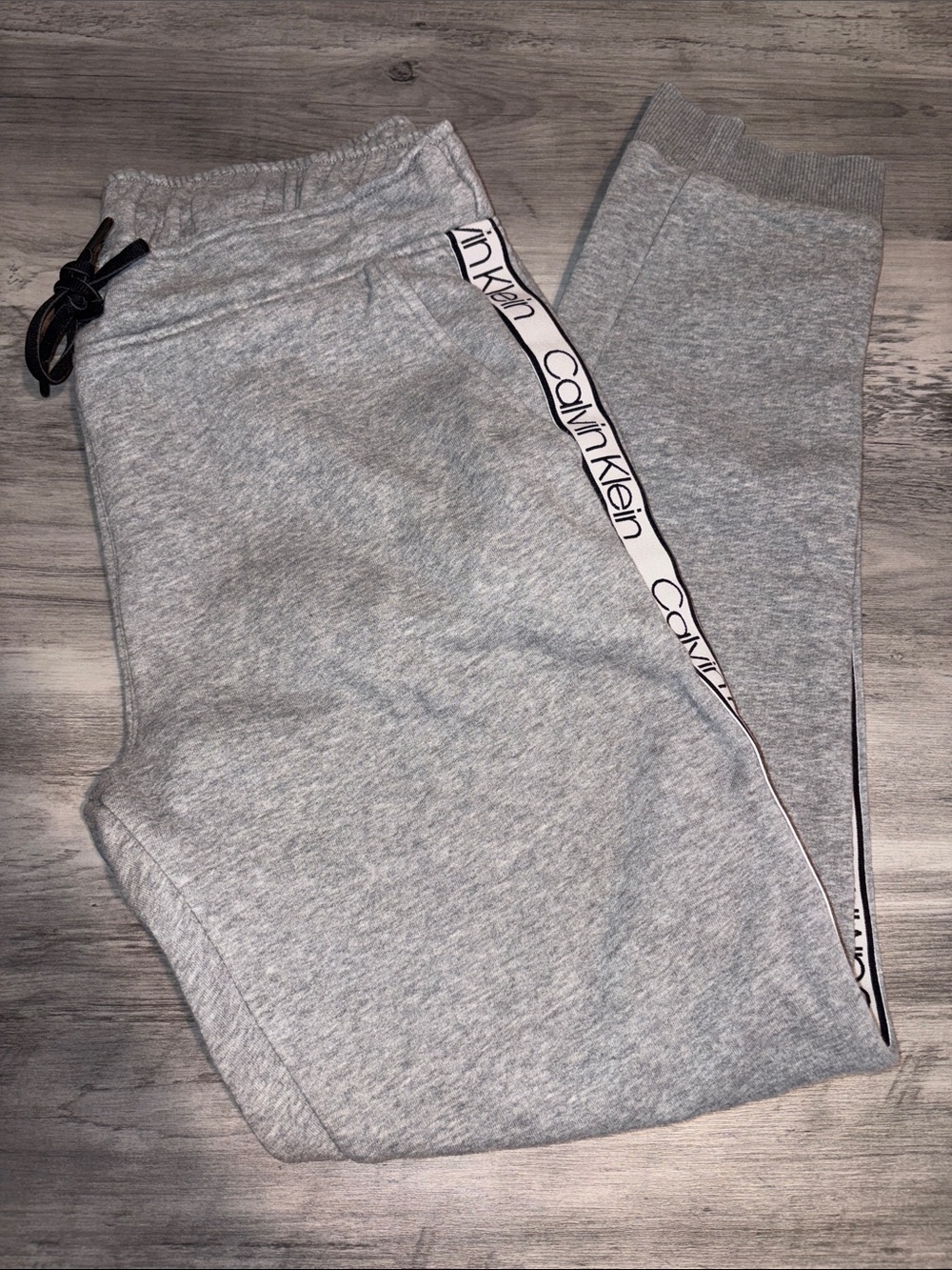 Calvin Klein Women’s Light Gray Logo Tape Joggers